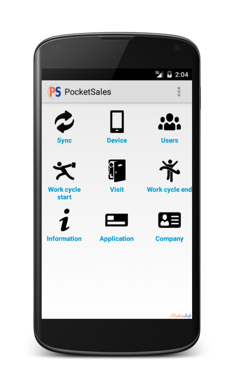 PocketSales main screen